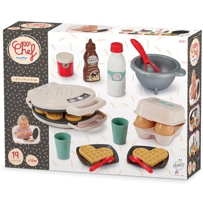 Ecoiffier 2531 Het wafelijzer voor kinderen Vanaf 18 maanden Speelgoed van duurzaam kunststof met accessoires en ingrediënten om te koken als een chef-kok Ecoiffier 2531 Het wafelijzer voor kinderen Vanaf 18 maanden Speelgoed van duurzaam kunststof met accessoires en ingrediënten om te koken als een chef-kok