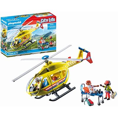 Playmobil 71203 EHBO-helikopter – City Life – reddingsacties – interventie in hoge bergen met nooduitrusting – stad en beroepen – vanaf 4 jaar Playmobil 71203 EHBO-helikopter – City Life – reddingsacties – interventie in hoge bergen met nooduitrusting – stad en beroepen – vanaf 4 jaar