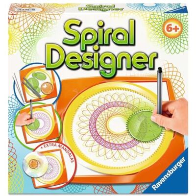 Ravensburger spiraalontwerper, leer tekenen voor kinderen vanaf 6 jaar, creatieve tekenset voor kleurrijke spiraalafbeeldingen en mandala's Ravensburger spiraalontwerper, leer tekenen voor kinderen vanaf 6 jaar, creatieve tekenset voor kleurrijke spiraalafbeeldingen en mandala's