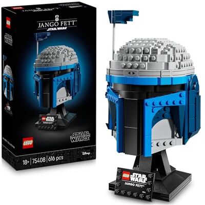 Lego Star Wars: Aanval Van De Klonen De Helm Van Jango Fett Mandalorian Model Voor Volwassenen Bouwset Met Display Stand, Plaat en Verstelbare Afstandsmeter Cadeau voor Fans 75408 Lego Star Wars: Aanval Van De Klonen De Helm Van Jango Fett Mandalorian Model Voor Volwassenen Bouwset Met Display Stand, Plaat en Verstelbare Afstandsmeter Cadeau voor Fans 75408