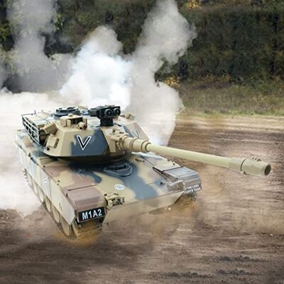 efaso Op afstand bestuurbare tank met schietfunctie, 360 graden draaibare toren, geluid en licht, model 1:18, radiografisch bestuurde camouflage efaso Op afstand bestuurbare tank met schietfunctie, 360 graden draaibare toren, geluid en licht, model 1:18, radiografisch bestuurde camouflage