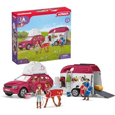 Schleich 42535 avontuur met auto en paardenhanger, voor kinderen vanaf 5 jaar, Horse Club speelset avec Hannah, Papa, cheval et accessoires Cadeau pour filles et garçons Jouet pour enfants dès 5 ans Set de 110 pièces Schleich 42535 avontuur met auto en paardenhanger, voor kinderen vanaf 5 jaar, Horse Club speelset avec Hannah, Papa, cheval et accessoires Cadeau pour filles et garçons Jouet pour enfants dès 5 ans Set de 110 pièces