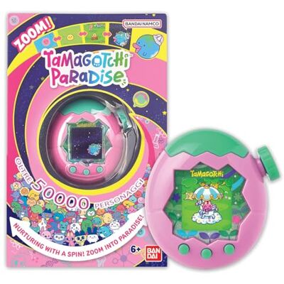 TAMAGOTCHI Bandai Paradise Terre virtueel dier om op te tillen met zoomwiel interactief speelgoed in het Frans model aarde roze en groen speelgoed voor kinderen vanaf 6 jaar 43421 TAMAGOTCHI Bandai Paradise Terre virtueel dier om op te tillen met zoomwiel interactief speelgoed in het Frans model aarde roze en groen speelgoed voor kinderen vanaf 6 jaar 43421
