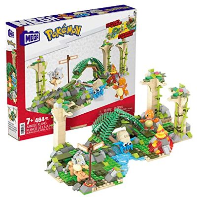 Mega Bloks MEGA Ruïnes Pokémon Jungle, bouwset met 464 compatibele stenen en onderdelen die met andere werelden kunnen worden gecombineerd, geschenkdoos voor kinderen vanaf 7 jaar, HDL86 Mega Bloks MEGA Ruïnes Pokémon Jungle, bouwset met 464 compatibele stenen en onderdelen die met andere werelden kunnen worden gecombineerd, geschenkdoos voor kinderen vanaf 7 jaar, HDL86
