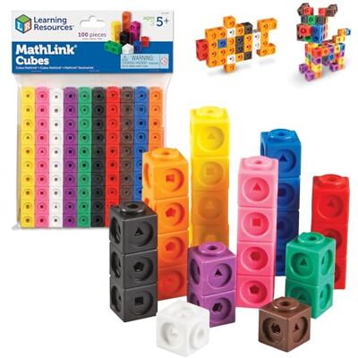 Learning Resources Mathlink kubussen (Set van 100) één maat veelkleurig Ontdek toevoegen, aftrekken en sorteren met behulp van kleurrijke bindingskubussen thuis of voor activiteiten in Learning Resources Mathlink kubussen (Set van 100) één maat veelkleurig Ontdek toevoegen, aftrekken en sorteren met behulp van kleurrijke bindingskubussen thuis of voor activiteiten in