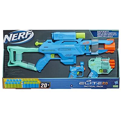 Nerf Pack tactique Elite 2.0 Operator DB-2, Trio TD-3, Ace SD-1 20 fléchettes incluses Nerf Pack tactique Elite 2.0 Operator DB-2, Trio TD-3, Ace SD-1 20 fléchettes incluses