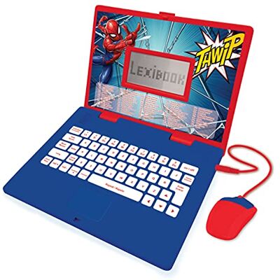 Lexibook JC598SPi2 Spider-Man-Educatieve en Tweetalige Laptop Spaans/Engels-Speelgoed voor Kind Jongen (Jongens & Meisjes) 124 Activiteiten, Leer Spelen Spelen en Muziek met Spiderman-Rood/Blauw Lexibook JC598SPi2 Spider-Man-Educatieve en Tweetalige Laptop Spaans/Engels-Speelgoed voor Kind Jongen (Jongens & Meisjes) 124 Activiteiten, Leer Spelen Spelen en Muziek met Spiderman-Rood/Blauw