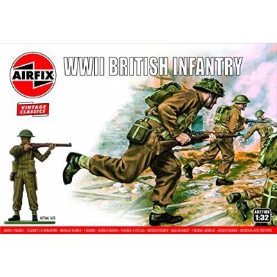 Airfix Modelbouwfigurenset A02718V Britse infanterie uit de Tweede Wereldoorlog Kunststof modelbouwset voor volwassenen en kinderen vanaf 8 jaar, de Airfix Modelbouwfigurenset A02718V Britse infanterie uit de Tweede Wereldoorlog Kunststof modelbouwset voor volwassenen en kinderen vanaf 8 jaar, de