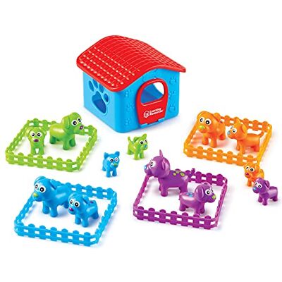 Learning Resources Sorteerspel voor puppy's voor de kleuterschool, gesorteerd op hoogte, gewicht, kleur, cijfer en motief op de oren, vanaf 3 jaar Learning Resources Sorteerspel voor puppy's voor de kleuterschool, gesorteerd op hoogte, gewicht, kleur, cijfer en motief op de oren, vanaf 3 jaar
