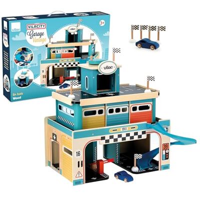 Vilac Vintage garage auto en hout 1 garage + 1 auto houten speelset voor kinderen vanaf 3 jaar 2351 Vilac Vintage garage auto en hout 1 garage + 1 auto houten speelset voor kinderen vanaf 3 jaar 2351