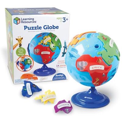 Learning Resources Globe puzzel, educatief spel, ontdekt de wereld, ontwikkelt probleemoplossende vaardigheden, cadeau voor kinderen van 6, 7, 8, 9 jaar, jongens en meisjes Learning Resources Globe puzzel, educatief spel, ontdekt de wereld, ontwikkelt probleemoplossende vaardigheden, cadeau voor kinderen van 6, 7, 8, 9 jaar, jongens en meisjes
