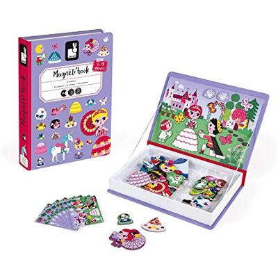 Janod Magneti'Book prinsessen – educatief spel, magnetisch, 55-delig, vanaf 3 jaar, J02725, violet Janod Magneti'Book prinsessen – educatief spel, magnetisch, 55-delig, vanaf 3 jaar, J02725, violet