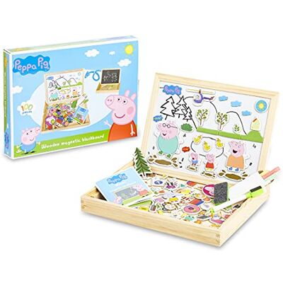 Peppa Pig Magneten Whiteboard, Dubbelzijdig Krijtbord, Educatief Speelgoed voor Kinderen met Houten Magneet, Kinderspeelgoed 3 Jaar +, Cadeau voor Kinderen Peppa Pig Magneten Whiteboard, Dubbelzijdig Krijtbord, Educatief Speelgoed voor Kinderen met Houten Magneet, Kinderspeelgoed 3 Jaar +, Cadeau voor Kinderen