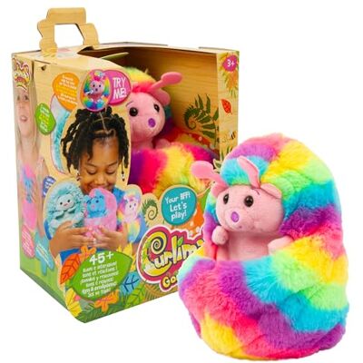 Giochi Preziosi Curlimals Bugs-Coco Pelote De rups krult op, heeft een zachte, kleurrijke vacht en 17 cm hoog met meer dan 45 geluiden en reacties, voor kinderen vanaf 3 jaar Giochi Preziosi Curlimals Bugs-Coco Pelote De rups krult op, heeft een zachte, kleurrijke vacht en 17 cm hoog met meer dan 45 geluiden en reacties, voor kinderen vanaf 3 jaar