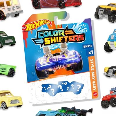 Hot Wheels Color Shifters Voertuig Kleine Miniatuur Auto Kleurverandering In Het Water Speelgoed voor Kinderen (Willekeurig Model), BHR15 Hot Wheels Color Shifters Voertuig Kleine Miniatuur Auto Kleurverandering In Het Water Speelgoed voor Kinderen (Willekeurig Model), BHR15