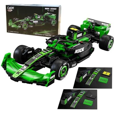 Jamara 402861 CADA Kick Sauber F1® Team C44-2024 Bricks 1:24, speelgoedauto, sportwagen voor kinderen vanaf 8 jaar, klemsteenset, cadeau-idee voor kinderen, trouw aan Jamara 402861 CADA Kick Sauber F1® Team C44-2024 Bricks 1:24, speelgoedauto, sportwagen voor kinderen vanaf 8 jaar, klemsteenset, cadeau-idee voor kinderen, trouw aan