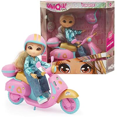 Giochi Preziosi Unique Eyes Fun Ride Scooter speelset met Rebecca pop Giochi Preziosi Unique Eyes Fun Ride Scooter speelset met Rebecca pop