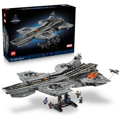 Lego Marvel de helidrager van het SHIELD – vliegtuigdragermodel voor volwassenen – 6 minifiguren waaronder Captain America & Nick Fury – doe-het-zelf decoratie voor plank – Avengers cadeau voor fan Set pour adulte, décoration DIY pour étagère, 6 minifig Lego Marvel de helidrager van het SHIELD – vliegtuigdragermodel voor volwassenen – 6 minifiguren waaronder Captain America & Nick Fury – doe-het-zelf decoratie voor plank – Avengers cadeau voor fan Set pour adulte, décoration DIY pour étagère, 6 minifig