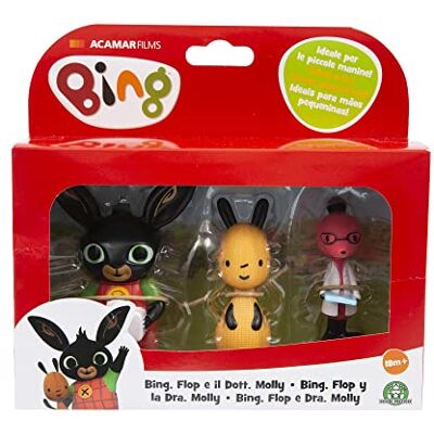 Giochi Preziosi Bing Flop en Doctor Molly minifiguren, set van 3 in heldere kleuren en goede afmetingen voor kleine handen, voor meisjes vanaf 18 maanden, BNG41000, multi Giochi Preziosi Bing Flop en Doctor Molly minifiguren, set van 3 in heldere kleuren en goede afmetingen voor kleine handen, voor meisjes vanaf 18 maanden, BNG41000, multi