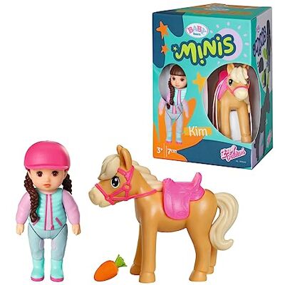 BABY born Minis Paardenclubset met Kim 906149, 7 cm pop met exclusieve accessoires en 1 beweegbaar lichaam voor realistisch spel, geschikt voor kinderen vanaf 3 jaar, wit BABY born Minis Paardenclubset met Kim 906149, 7 cm pop met exclusieve accessoires en 1 beweegbaar lichaam voor realistisch spel, geschikt voor kinderen vanaf 3 jaar, wit