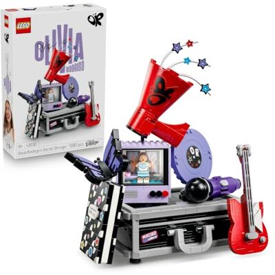 Lego Editions De geheime koffer van Olivia Rodrigo – speelgoed met koffer, microfoon, vinyl, megafoon, tv en minifiguur, decoratie voor kinderkamer, muziekcadeau voor meisjes of fans vanaf 10 jaar Lego Editions De geheime koffer van Olivia Rodrigo – speelgoed met koffer, microfoon, vinyl, megafoon, tv en minifiguur, decoratie voor kinderkamer, muziekcadeau voor meisjes of fans vanaf 10 jaar