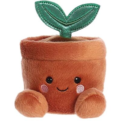 Aurora , Palm Pals Terra 33793 Bloempot, pluche, bruin, 13 cm Aurora , Palm Pals Terra 33793 Bloempot, pluche, bruin, 13 cm