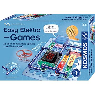 Kosmos 620998 Easy Elektro Educatief spel voor het leren van elektrische circuits bij het programmeren van mini-games, experimenteerbox voor elektrotechniek voor kinderen van 8 tot 12 Kosmos 620998 Easy Elektro Educatief spel voor het leren van elektrische circuits bij het programmeren van mini-games, experimenteerbox voor elektrotechniek voor kinderen van 8 tot 12