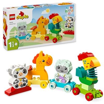Lego DUPLO Dierentrein 10412 Speelgoed voor meisjes of jongens vanaf 1 jaar, educatief speelgoed 1e leeftijd, boerderijdieren: paard, verjaardagscadeau Lego DUPLO Dierentrein 10412 Speelgoed voor meisjes of jongens vanaf 1 jaar, educatief speelgoed 1e leeftijd, boerderijdieren: paard, verjaardagscadeau