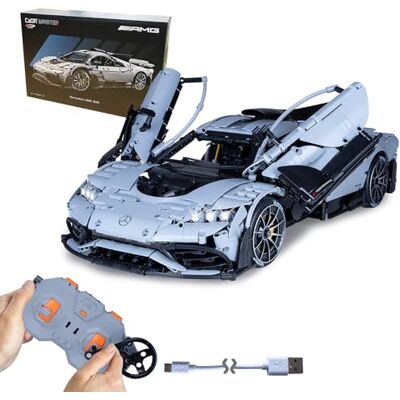 Jamara 402862 CADA Mercedes-AMG ONE 1:8, 2,4 GHz, speelgoedauto, raceauto voor kinderen vanaf 14 jaar, radiogestuurd, cadeau-idee voor kinderen, licht, trouw aan detail Jamara 402862 CADA Mercedes-AMG ONE 1:8, 2,4 GHz, speelgoedauto, raceauto voor kinderen vanaf 14 jaar, radiogestuurd, cadeau-idee voor kinderen, licht, trouw aan detail