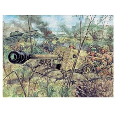 Italeri I6096 Model Assault Tanks Pak 40 en Dienaren Schaal 1:72 Italeri I6096 Model Assault Tanks Pak 40 en Dienaren Schaal 1:72