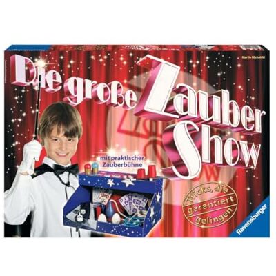 Ravensburger 21940 The Great Magic Show, magische doos voor 8 jaar en ouder, spannende goocheltrucs met magische scène Ravensburger 21940 The Great Magic Show, magische doos voor 8 jaar en ouder, spannende goocheltrucs met magische scène