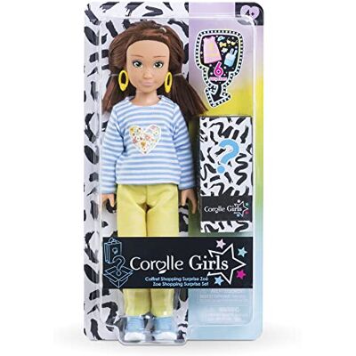 Corolle Girls Zoé Shopping-set, modepop, 6 accessoires, 28 cm, vanaf 4 jaar, 9000600100 Corolle Girls Zoé Shopping-set, modepop, 6 accessoires, 28 cm, vanaf 4 jaar, 9000600100