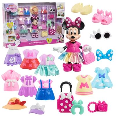 Just Play Disney Junior Fashion Minnie Mouse collectie met beweegbaar figuur en accessoires, 22 accessoires, speelgoed voor kinderen vanaf 3 jaar Just Play Disney Junior Fashion Minnie Mouse collectie met beweegbaar figuur en accessoires, 22 accessoires, speelgoed voor kinderen vanaf 3 jaar