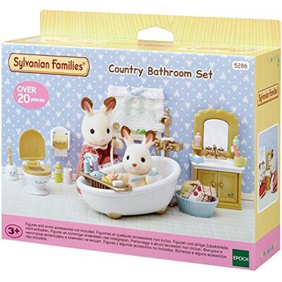 Sylvanian Families The Village, de badkamerset 5286, poppenmeubels en accessoires, minipoppen Sylvanian Families The Village, de badkamerset 5286, poppenmeubels en accessoires, minipoppen