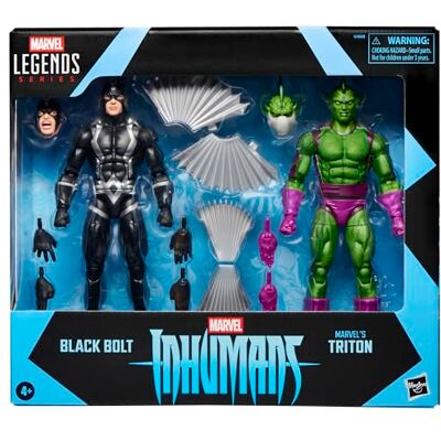 Marvel Legends Series, Inhumans Black Bolt en 's Triton figuren, 2 stuks Marvel Legends Series, Inhumans Black Bolt en 's Triton figuren, 2 stuks