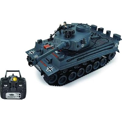 s-idee ® RC S812 tank, Duitse tijger, grijs, schaal 1:18, 2,4 GHz, met schietfunctie s-idee ® RC S812 tank, Duitse tijger, grijs, schaal 1:18, 2,4 GHz, met schietfunctie