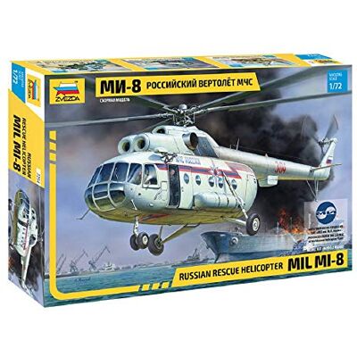 Zvezda 500787254 helikopter 1:72 MIL MI-8 modelbouwset kunststof modelbouwpakket gedetailleerde replica Zvezda 500787254 helikopter 1:72 MIL MI-8 modelbouwset kunststof modelbouwpakket gedetailleerde replica