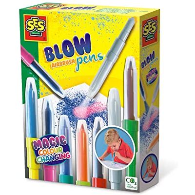 Creative 00283 Blow Airbrush Pens Magische kleuropsluiting, magische viltstiften om te blazen in twee kleuren Creative 00283 Blow Airbrush Pens Magische kleuropsluiting, magische viltstiften om te blazen in twee kleuren
