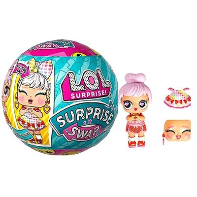 L.O.L. Surprise! Swap Tots 1 verzamelpop uit een assortiment van 9, met verwisselbaar gezicht en 2 looks in 1 verrassing bij het uitpakken ideaal vanaf 3 jaar L.O.L. Surprise! Swap Tots 1 verzamelpop uit een assortiment van 9, met verwisselbaar gezicht en 2 looks in 1 verrassing bij het uitpakken ideaal vanaf 3 jaar