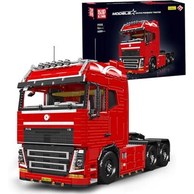 Mould King 19015 Techniek Vrachtwagen Tractor Kit MOC op afstand bestuurbaar met app-bediening, pneumatische functie, 4608-delige onderdelen voor volwassenen en jongeren vanaf 14 jaar Mould King 19015 Techniek Vrachtwagen Tractor Kit MOC op afstand bestuurbaar met app-bediening, pneumatische functie, 4608-delige onderdelen voor volwassenen en jongeren vanaf 14 jaar