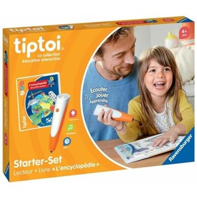 Ravensburger tiptoi Starter Set – lezer + boek 'De encyclopedie van p'tits Curieux' – interactief educatief spel zonder display – leren voor kinderen – vanaf 4 jaar – Franse versie Ravensburger tiptoi Starter Set – lezer + boek 'De encyclopedie van p'tits Curieux' – interactief educatief spel zonder display – leren voor kinderen – vanaf 4 jaar – Franse versie