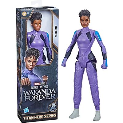 Marvel Hasbro Studios F4146 Black Panther Wakanda Forever Titan Hero Series Shuri speelgoedfiguur 30 cm schaal voor kinderen en meisjes vanaf 4 jaar, meerkleurig Marvel Hasbro Studios F4146 Black Panther Wakanda Forever Titan Hero Series Shuri speelgoedfiguur 30 cm schaal voor kinderen en meisjes vanaf 4 jaar, meerkleurig