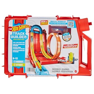 Hot Wheels Track Builder Unlimited brandstoftank stuntpakket als een brandstoftank vormgegeven 1 voertuig transformeerbaar cadeau vanaf 6 jaar, HDX78 Hot Wheels Track Builder Unlimited brandstoftank stuntpakket als een brandstoftank vormgegeven 1 voertuig transformeerbaar cadeau vanaf 6 jaar, HDX78