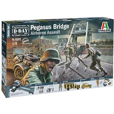Italeri 6194 1:72 Battle Kit "Pegasus Bridge", modelbouw, bouwpakket, modelbouw, doe-het-zelf, hobby, collage, kunststof bouwset, ongelakt Italeri 6194 1:72 Battle Kit "Pegasus Bridge", modelbouw, bouwpakket, modelbouw, doe-het-zelf, hobby, collage, kunststof bouwset, ongelakt