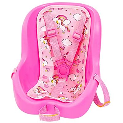 Bayer Design 67300AA Fietszitje voor poppen tot 46 cm, met riem, poppenaccessoires, roze Bayer Design 67300AA Fietszitje voor poppen tot 46 cm, met riem, poppenaccessoires, roze