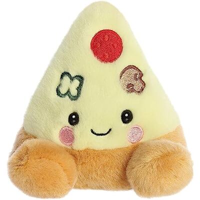 Aurora , 33688 Palm Pals Peppa Pizza, pluche, bruin en geel, 13 cm Aurora , 33688 Palm Pals Peppa Pizza, pluche, bruin en geel, 13 cm