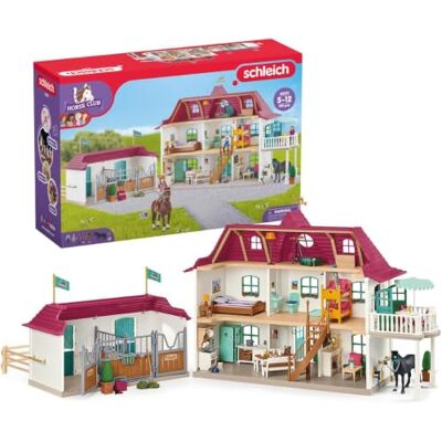 Schleich HORSE CLUB Lakeside Paardencentrum 42551 Set met huis, stal, 2 Paardenfiguur, paardenspeelgoed voor meisjes vanaf 5 jaar, realistisch paardenspeelgoed, fantasierijk simulatiespel zonder Schleich HORSE CLUB Lakeside Paardencentrum 42551 Set met huis, stal, 2 Paardenfiguur, paardenspeelgoed voor meisjes vanaf 5 jaar, realistisch paardenspeelgoed, fantasierijk simulatiespel zonder