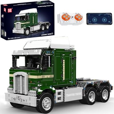 Mould King 13202 Techniek bouwstenen voor vrachtwagen met motor, 2181 stuks, op afstand bestuurbare app, model tractor vrachtwagen Mould King 13202 Techniek bouwstenen voor vrachtwagen met motor, 2181 stuks, op afstand bestuurbare app, model tractor vrachtwagen
