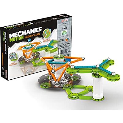 Geomag MECHANICS Motion Magnetic Gears 96 delen Magnetisch bouwcircuit voor kinderen vanaf 7 jaar Magnetische versnelling Zwitserse productie Gerecycleerde kunststof 3D-constructie Geomag MECHANICS Motion Magnetic Gears 96 delen Magnetisch bouwcircuit voor kinderen vanaf 7 jaar Magnetische versnelling Zwitserse productie Gerecycleerde kunststof 3D-constructie