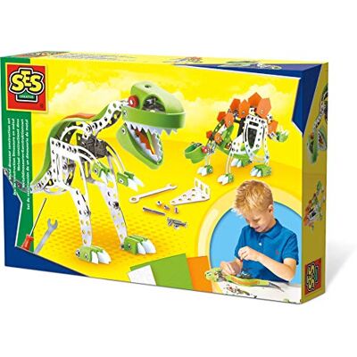 Creative 14958 Metalen dinosaurus om te bouwen, bouw je eigen dinosaurus, inclusief draaitafel en moersleutel, voor kinderen Creative 14958 Metalen dinosaurus om te bouwen, bouw je eigen dinosaurus, inclusief draaitafel en moersleutel, voor kinderen